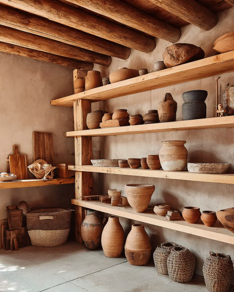 Terracotta Japandi Garage Decor Ideas