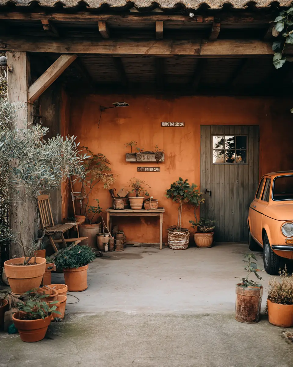 Terracotta Japandi Garage Decor Ideas