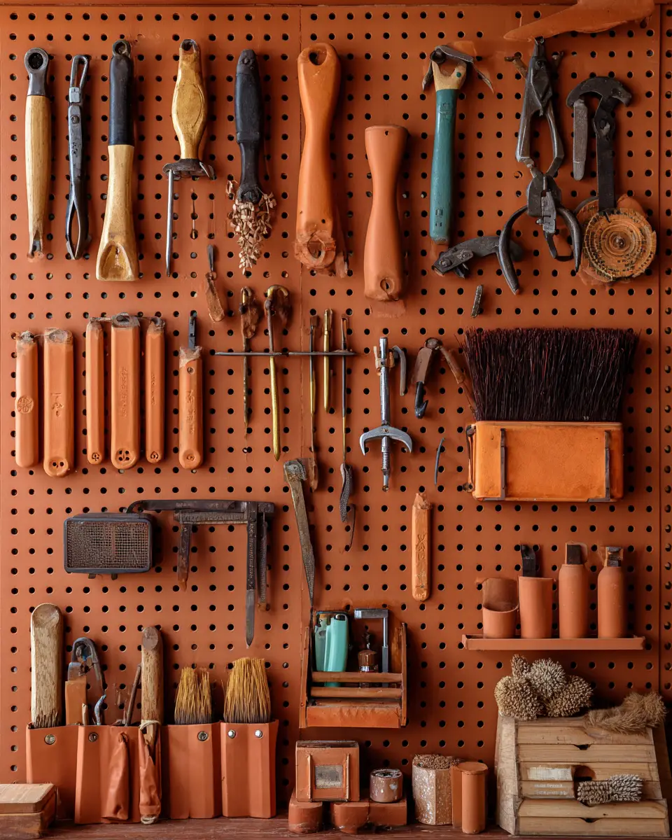 Terracotta Japandi Garage Decor Ideas