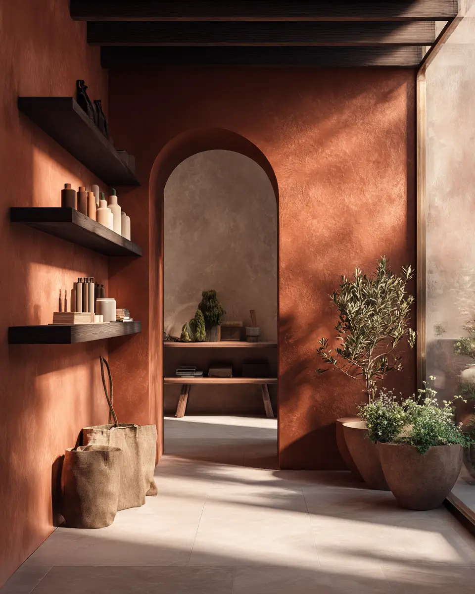 Terracotta Japandi Garage Decor Ideas