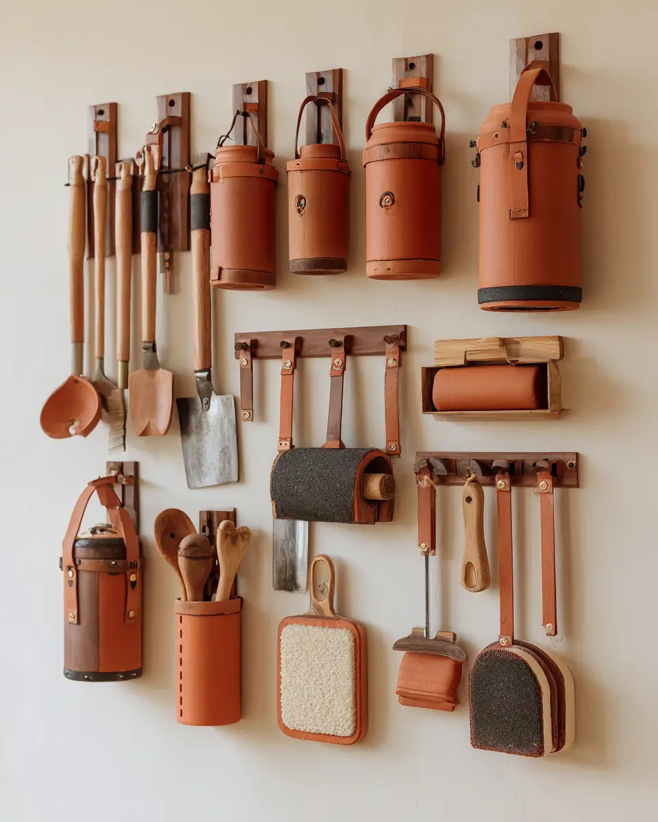 Terracotta Japandi Garage Decor Ideas