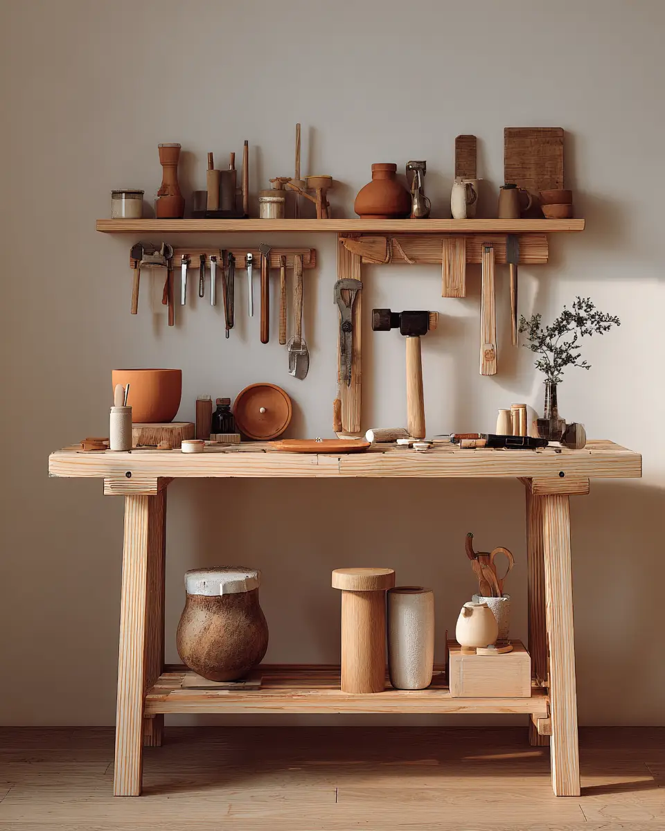 Terracotta Japandi Garage Decor Ideas