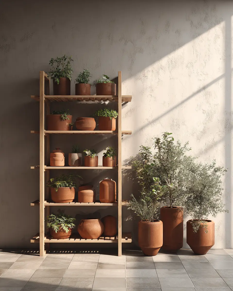 Terracotta Japandi Garage Decor Ideas
