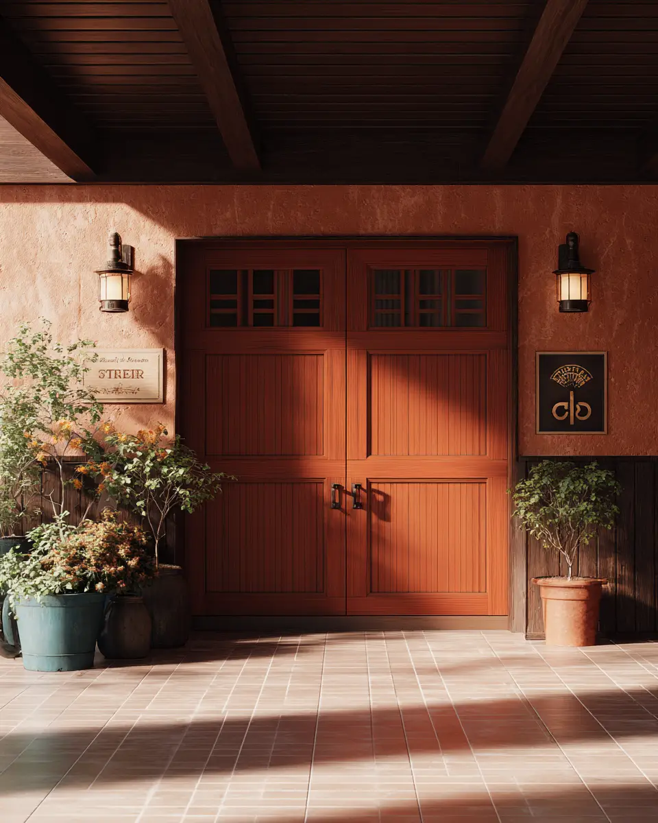 Terracotta Japandi Garage Decor Ideas