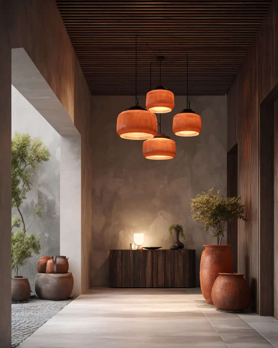 Terracotta Japandi Garage Decor Ideas