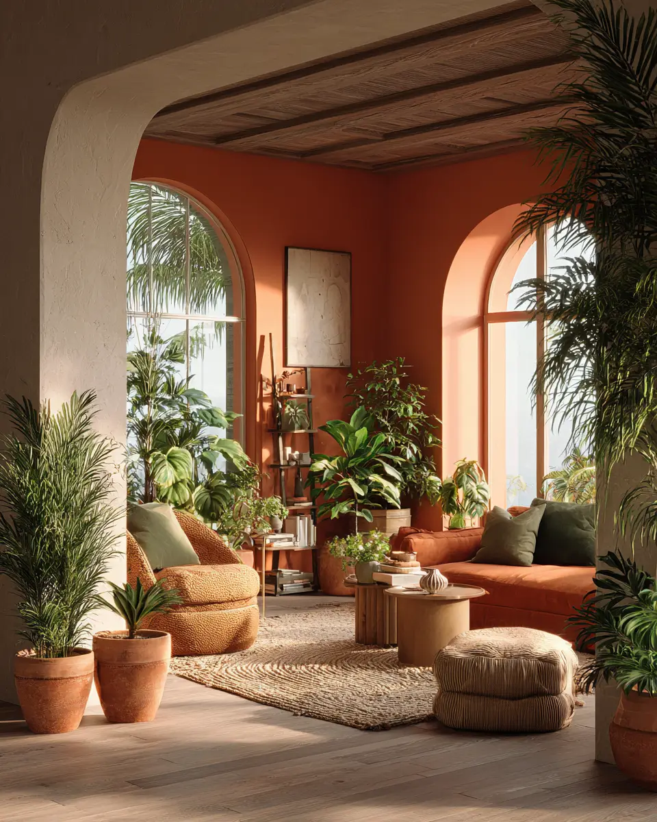 Terracotta Japandi Living Room Decor Ideas