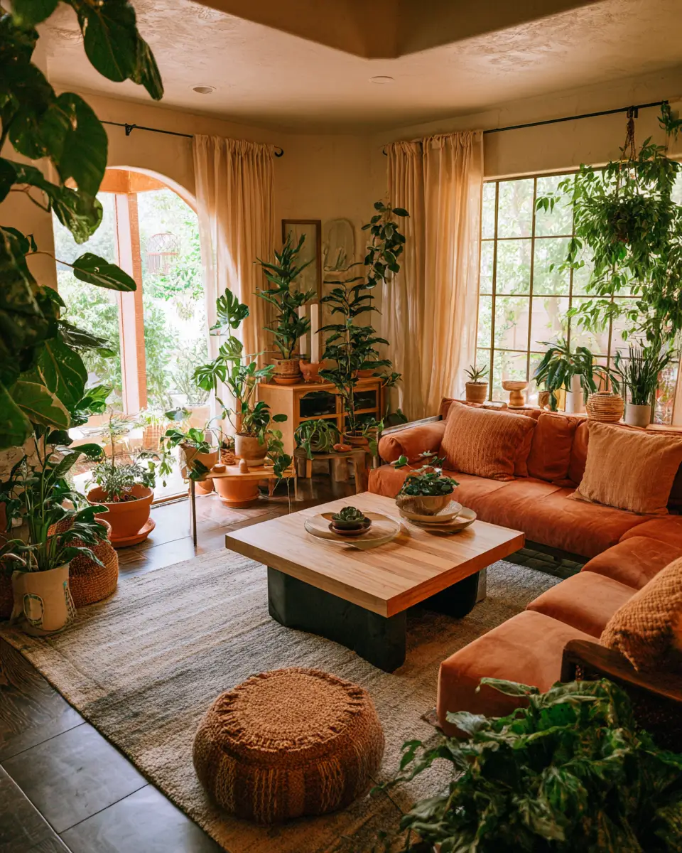 Terracotta Japandi Living Room Decor Ideas