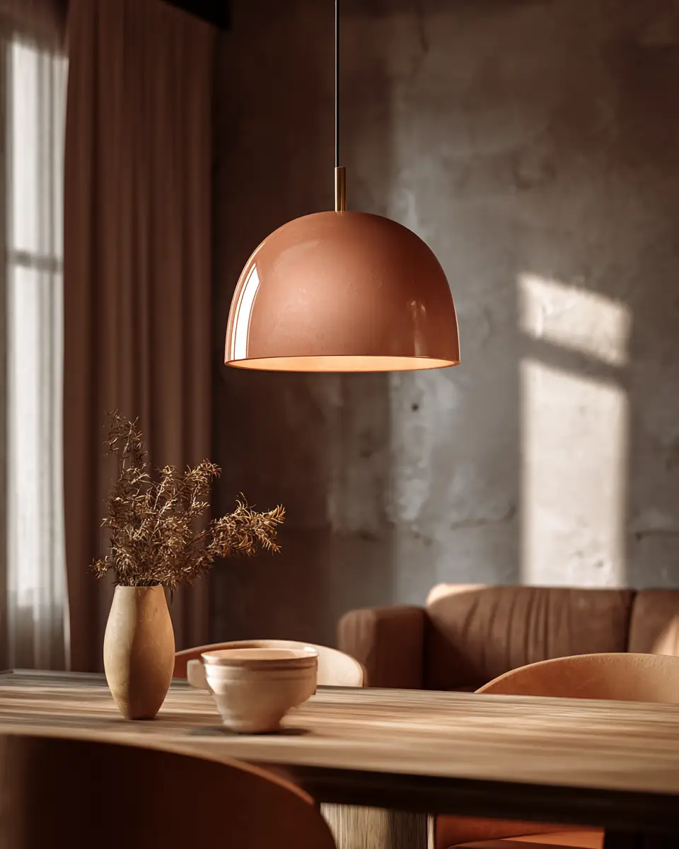 Terracotta Mid-Century Modern Living Room Decor Ideas