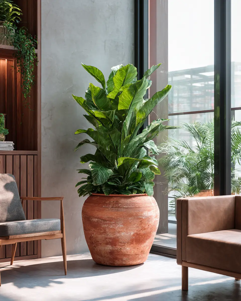 Terracotta Mid-Century Modern Living Room Decor Ideas