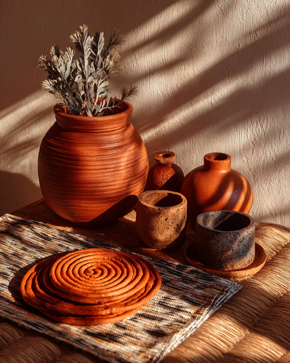 Terracotta Organic Modern Patio Decor Ideas