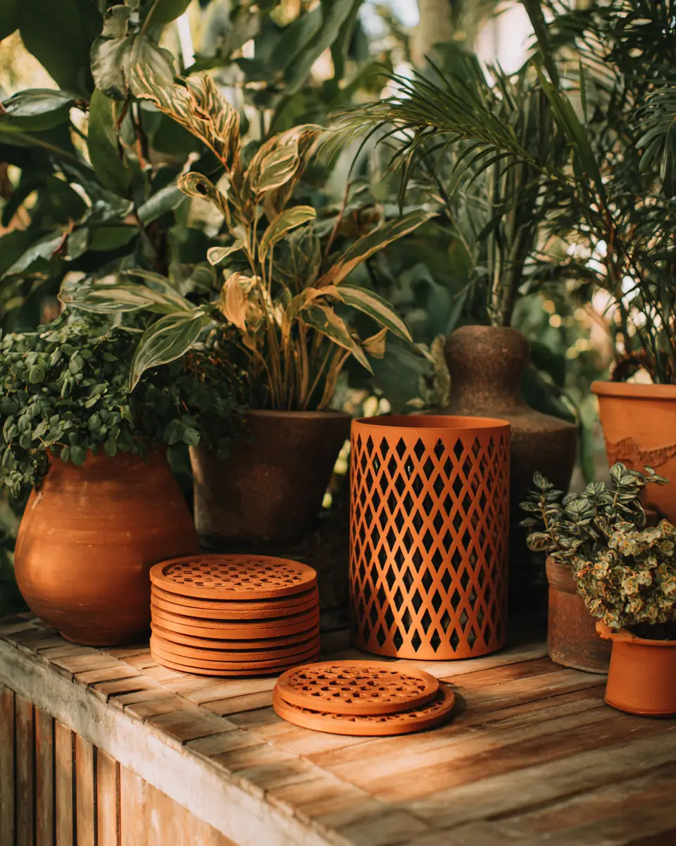 Terracotta Organic Modern Patio Decor Ideas