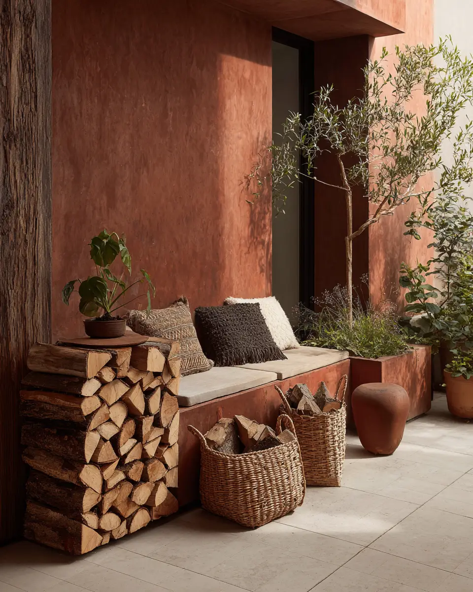 Terracotta Organic Modern Patio Decor Ideas