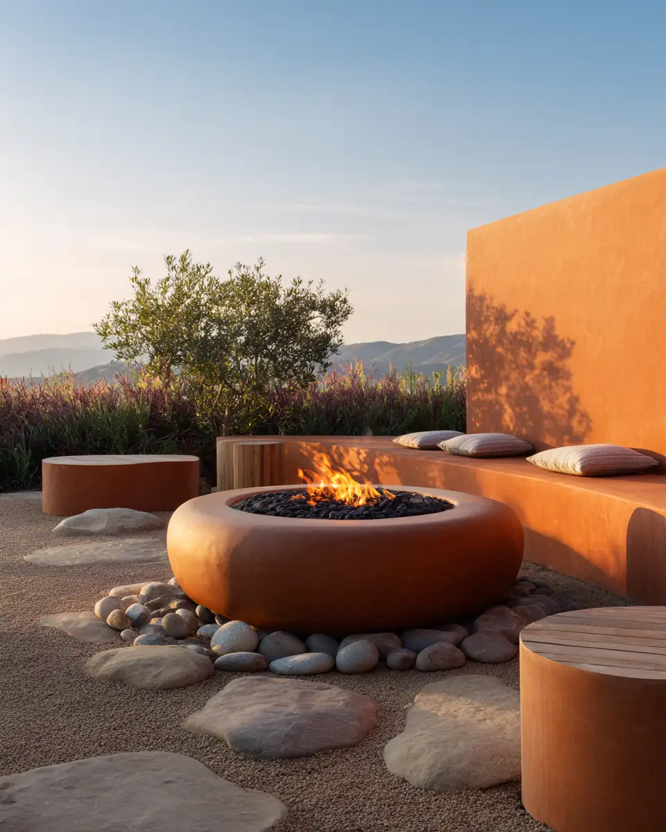 Terracotta Organic Modern Patio Decor Ideas