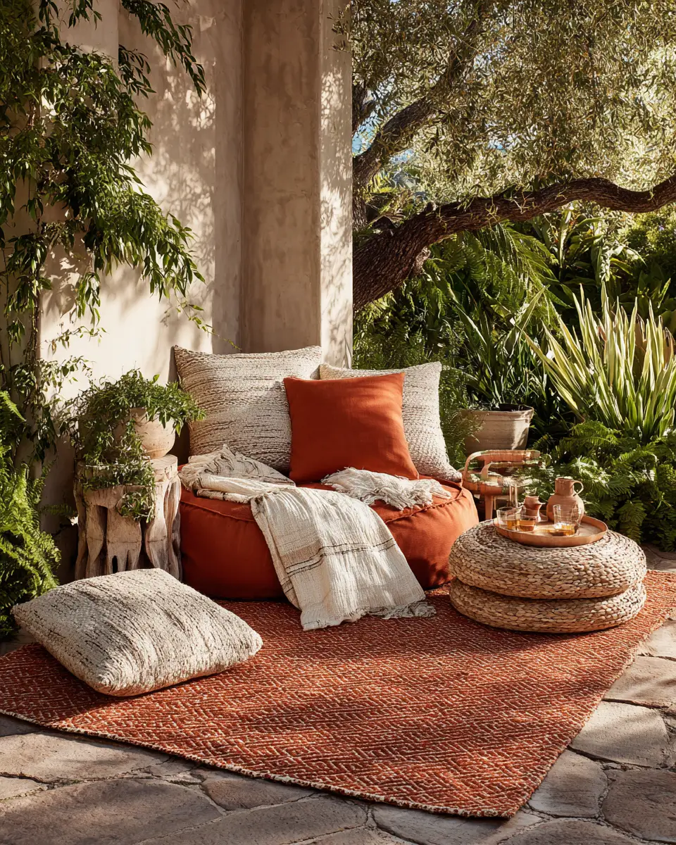 Terracotta Organic Modern Patio Decor Ideas