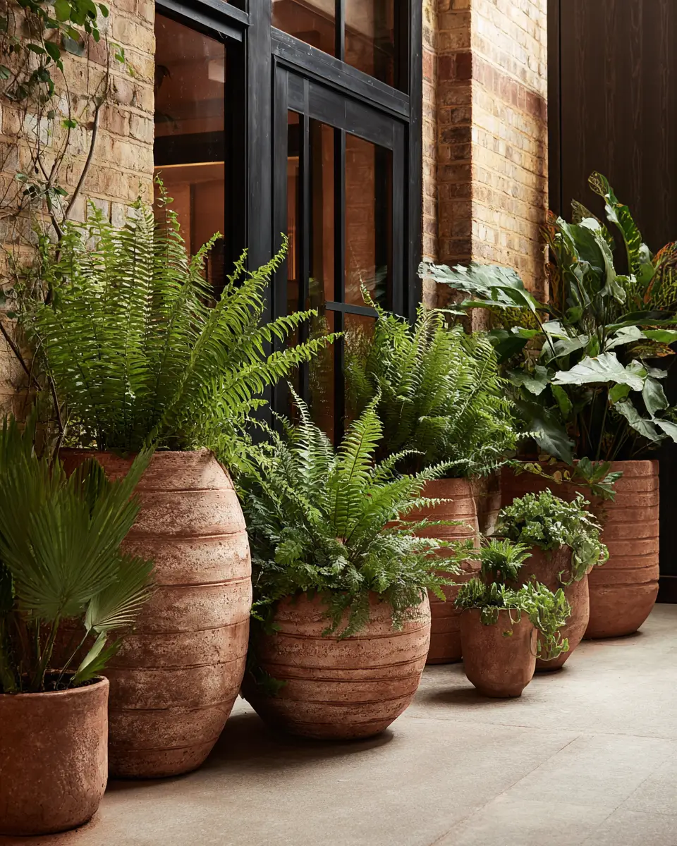 Terracotta Organic Modern Patio Decor Ideas