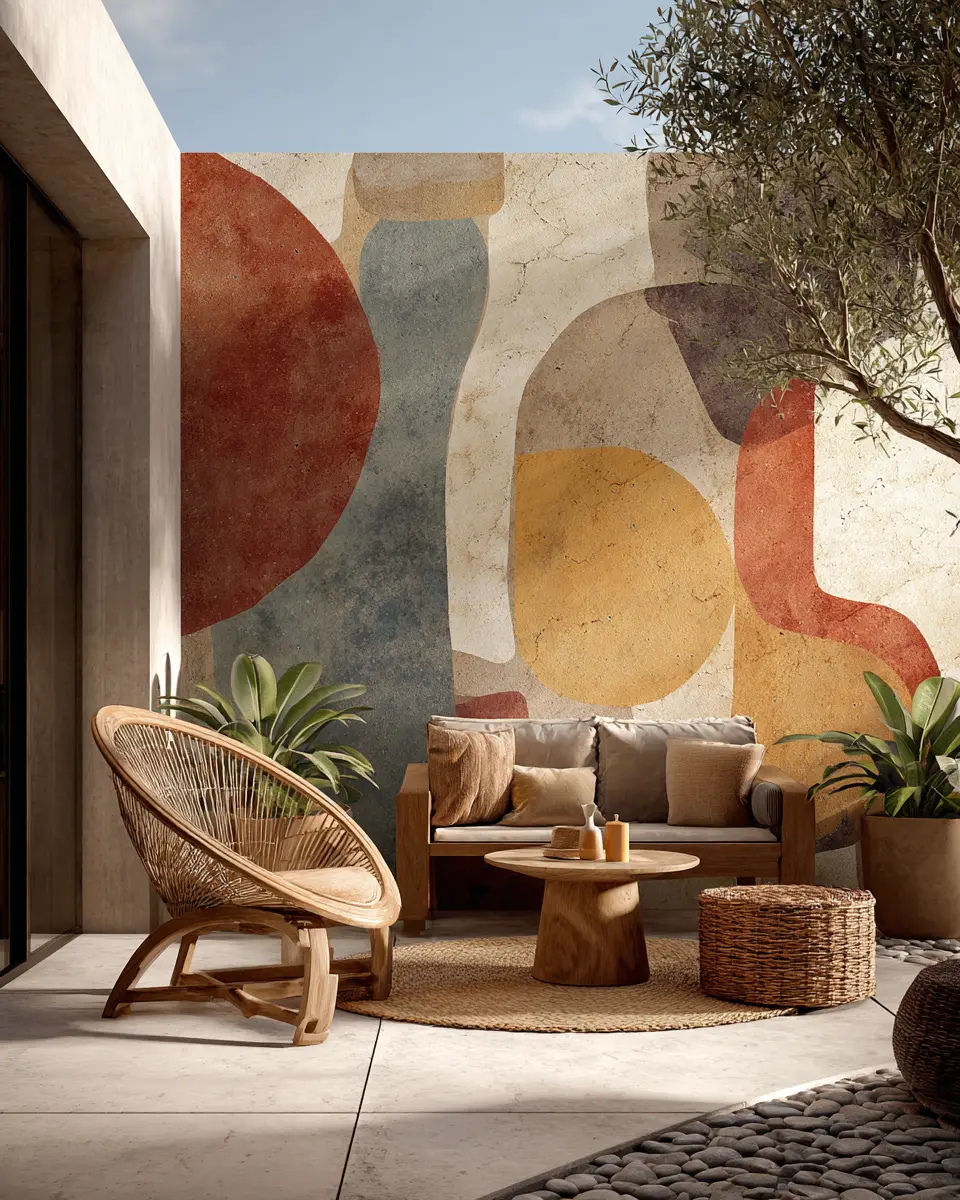 Terracotta Organic Modern Patio Decor Ideas