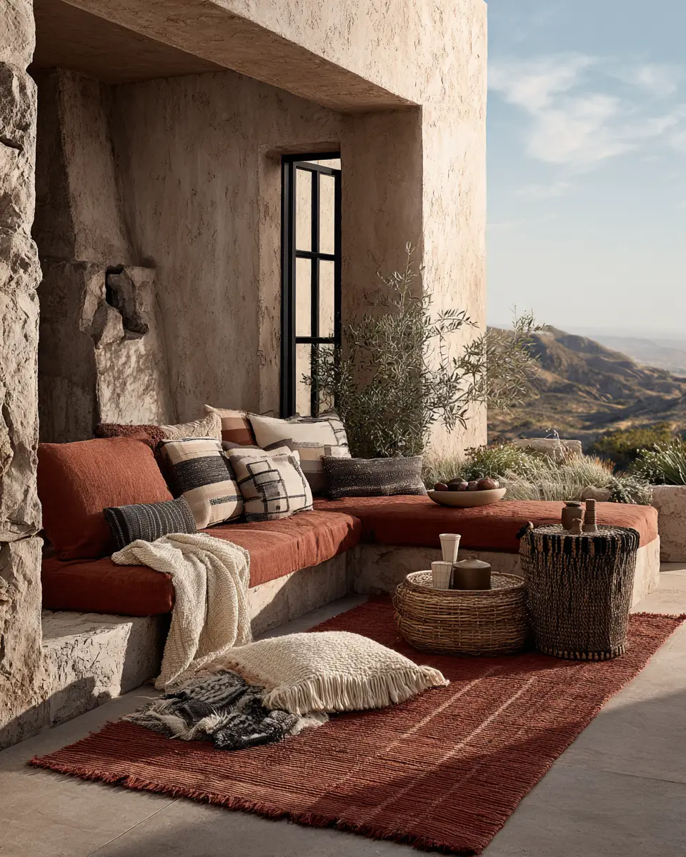 Terracotta Organic Modern Patio Decor Ideas