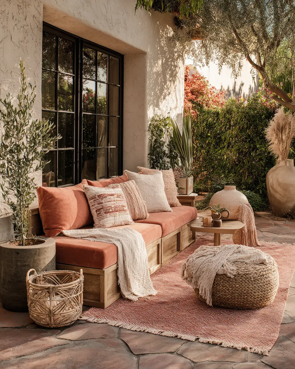 Terracotta Organic Modern Patio Decor Ideas