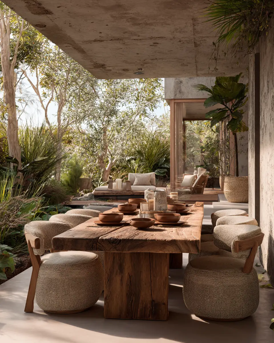 Terracotta Organic Modern Patio Decor Ideas