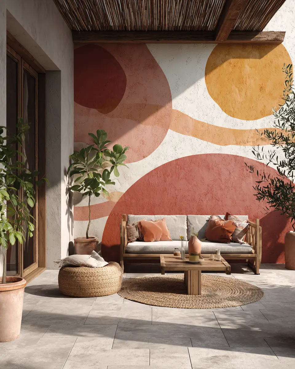 Terracotta Organic Modern Patio Decor Ideas