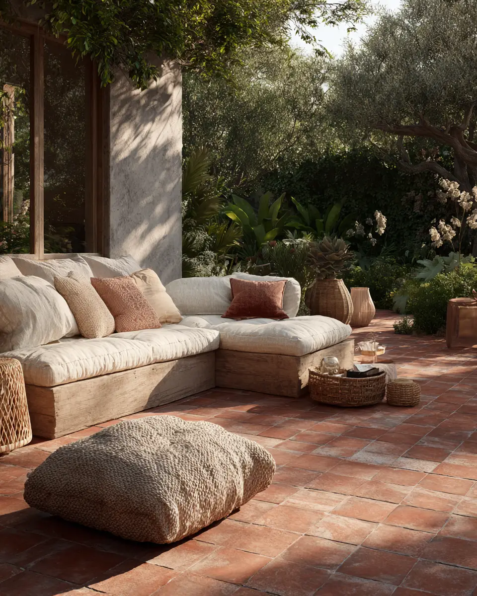 Terracotta Organic Modern Patio Decor Ideas