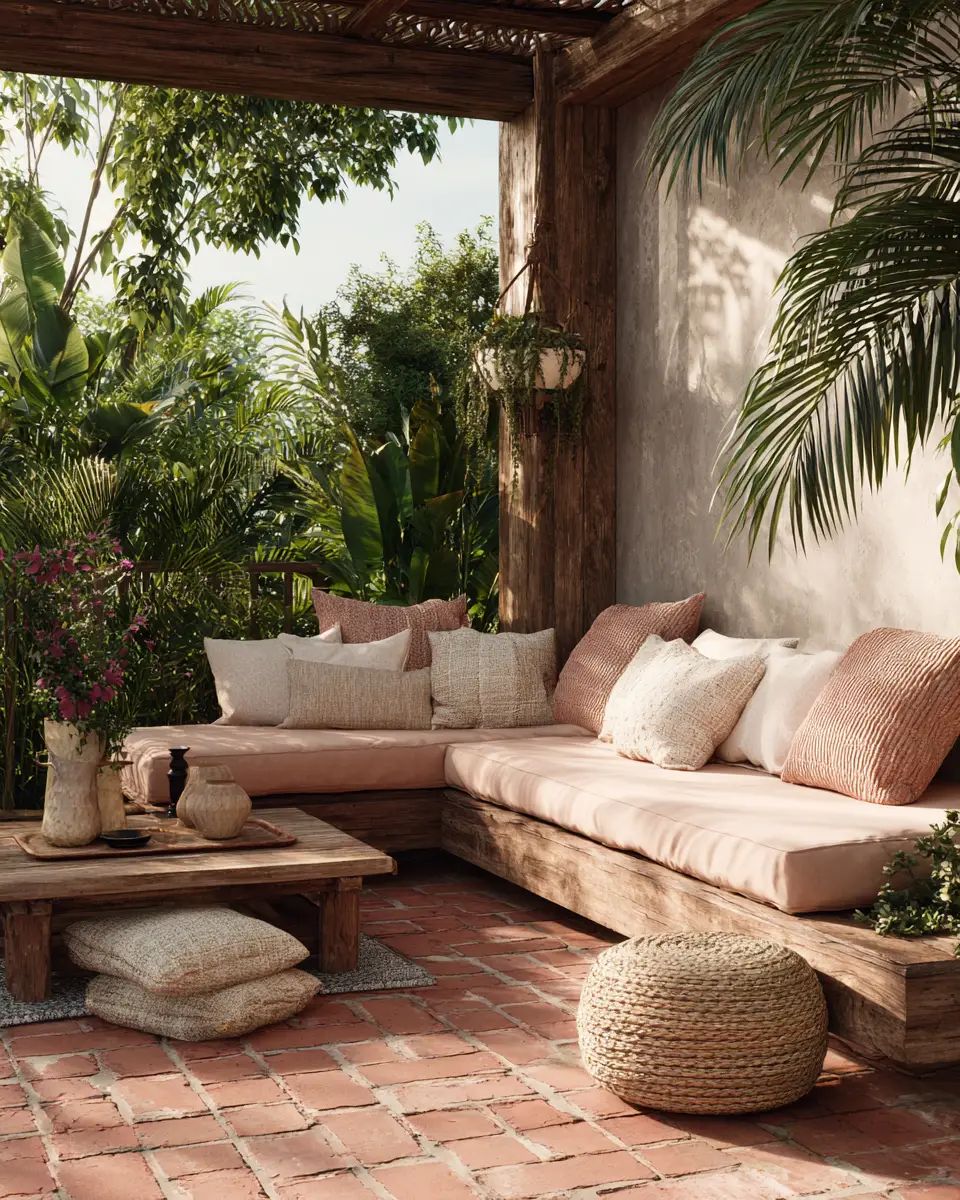 Terracotta Organic Modern Patio Decor Ideas