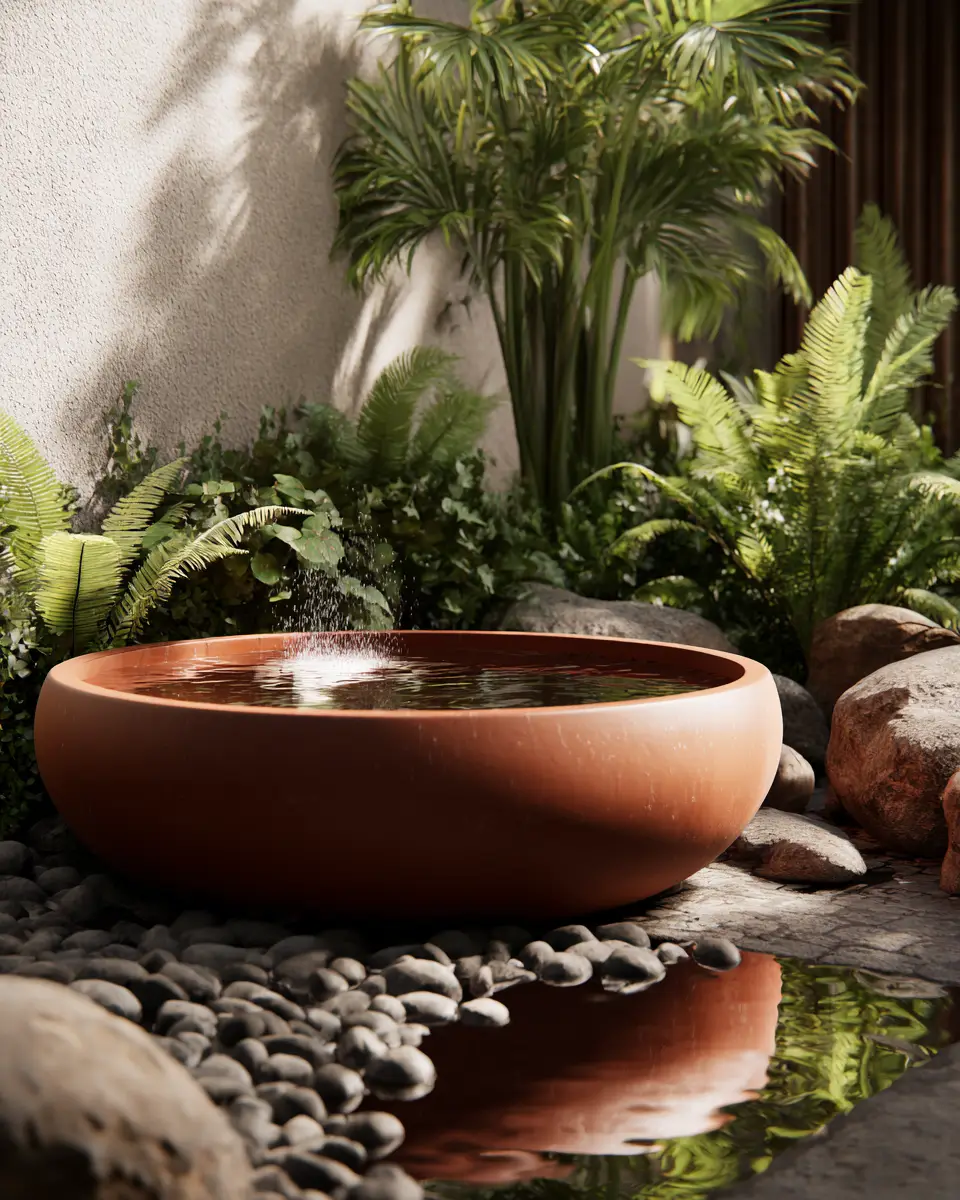 Terracotta Organic Modern Patio Decor Ideas