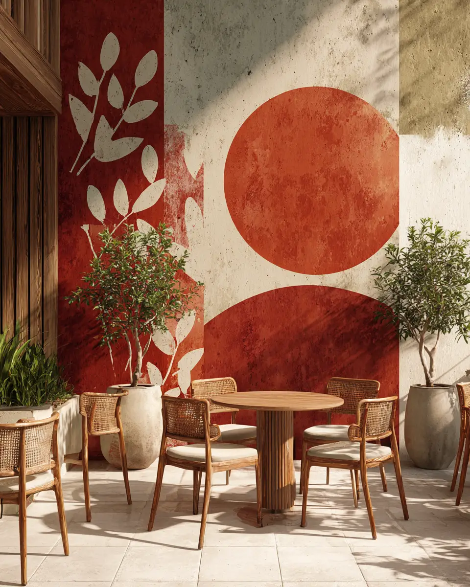 Terracotta Organic Modern Patio Decor Ideas