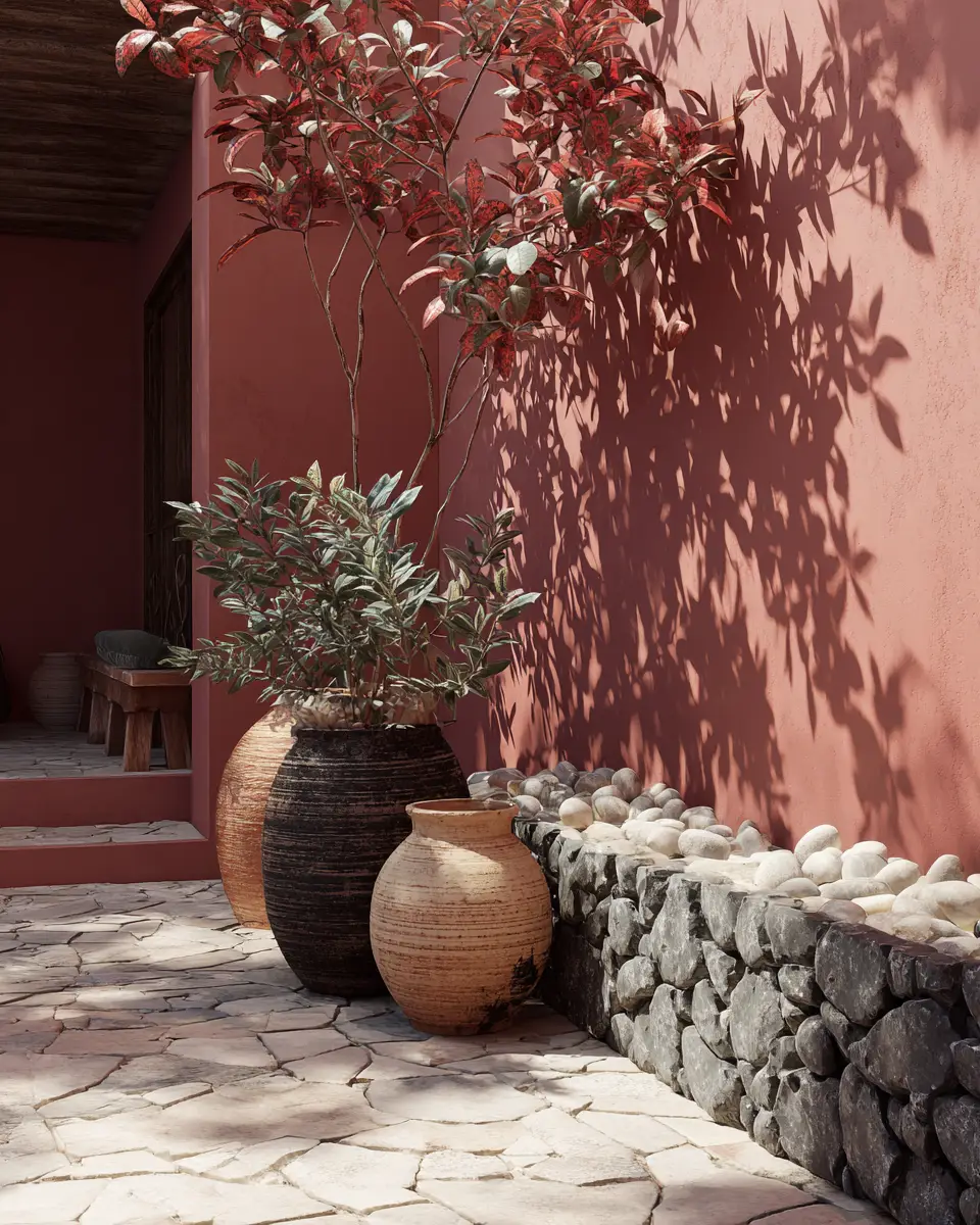 Terracotta Organic Modern Patio Decor Ideas