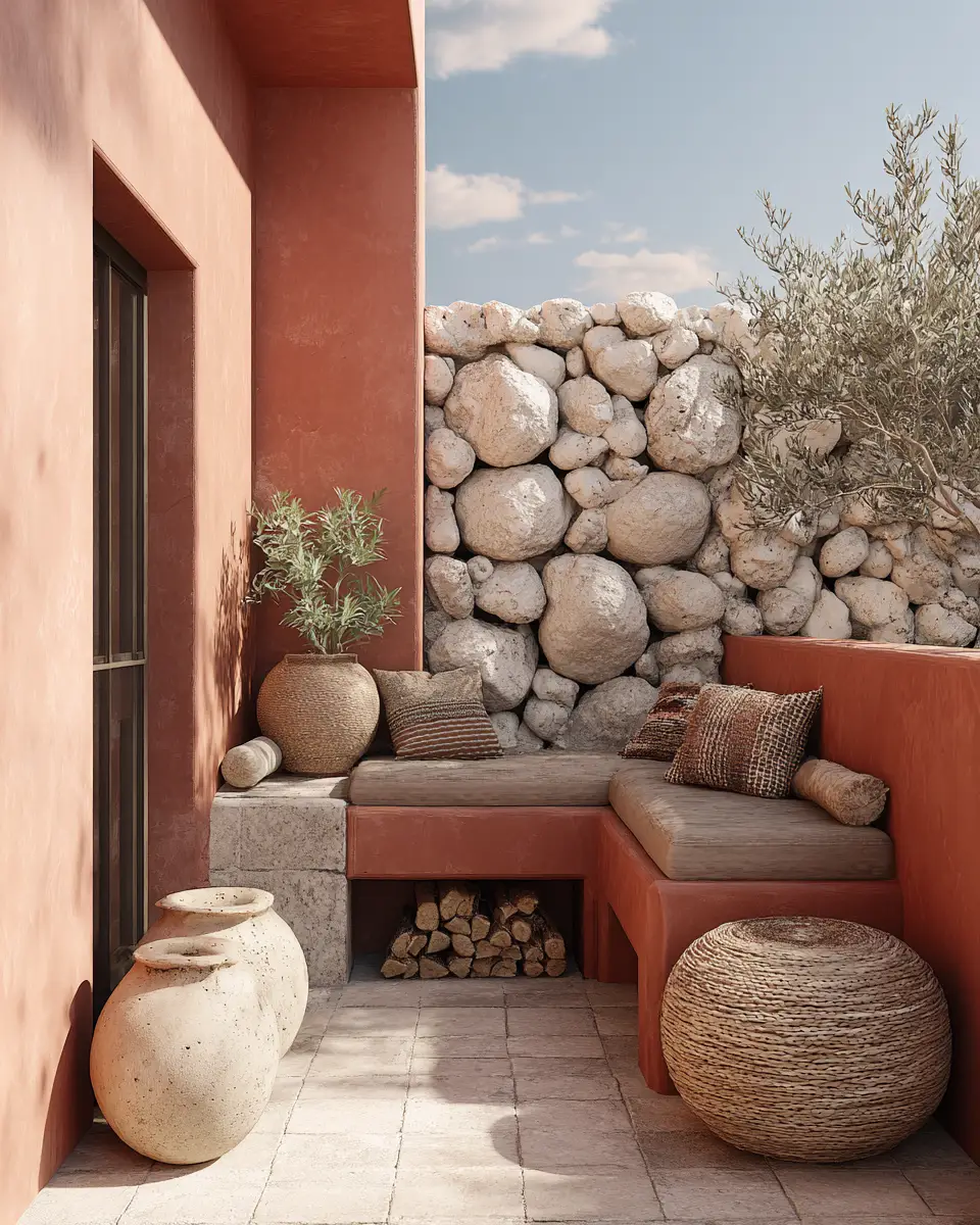 Terracotta Organic Modern Patio Decor Ideas