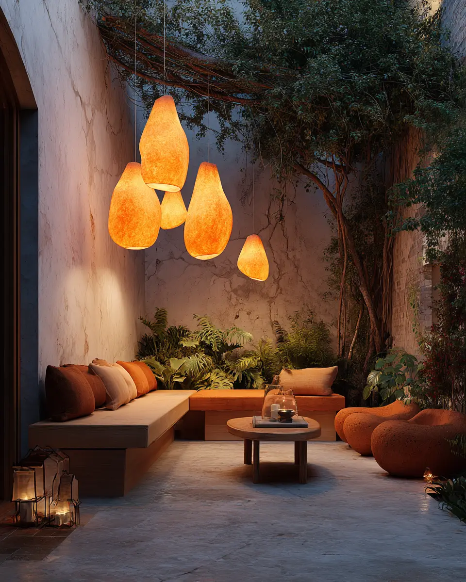 Terracotta Organic Modern Patio Decor Ideas