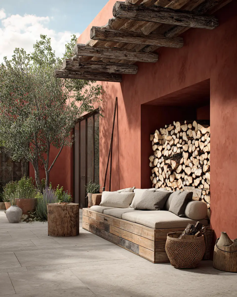 Terracotta Organic Modern Patio Decor Ideas