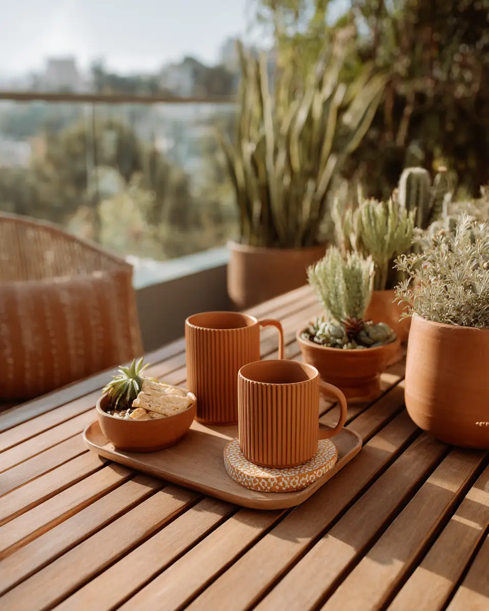 Terracotta Organic Modern Patio Decor Ideas