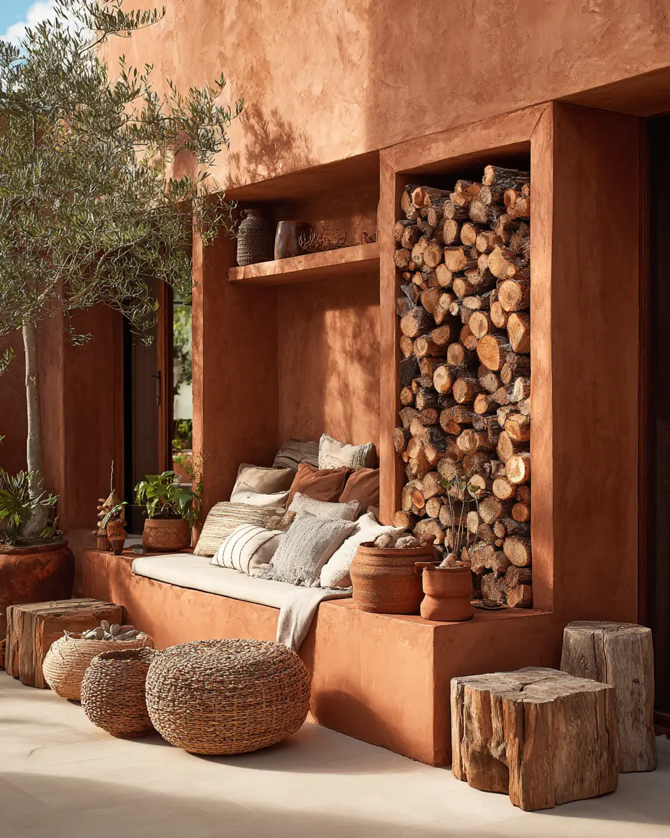 Terracotta Organic Modern Patio Decor Ideas