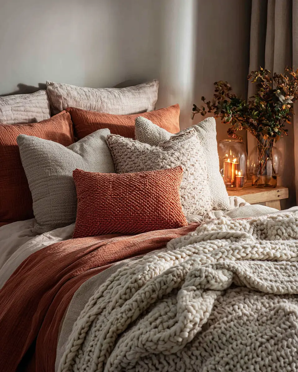 Terracotta Scandinavian Bedroom Decor Ideas - Featured