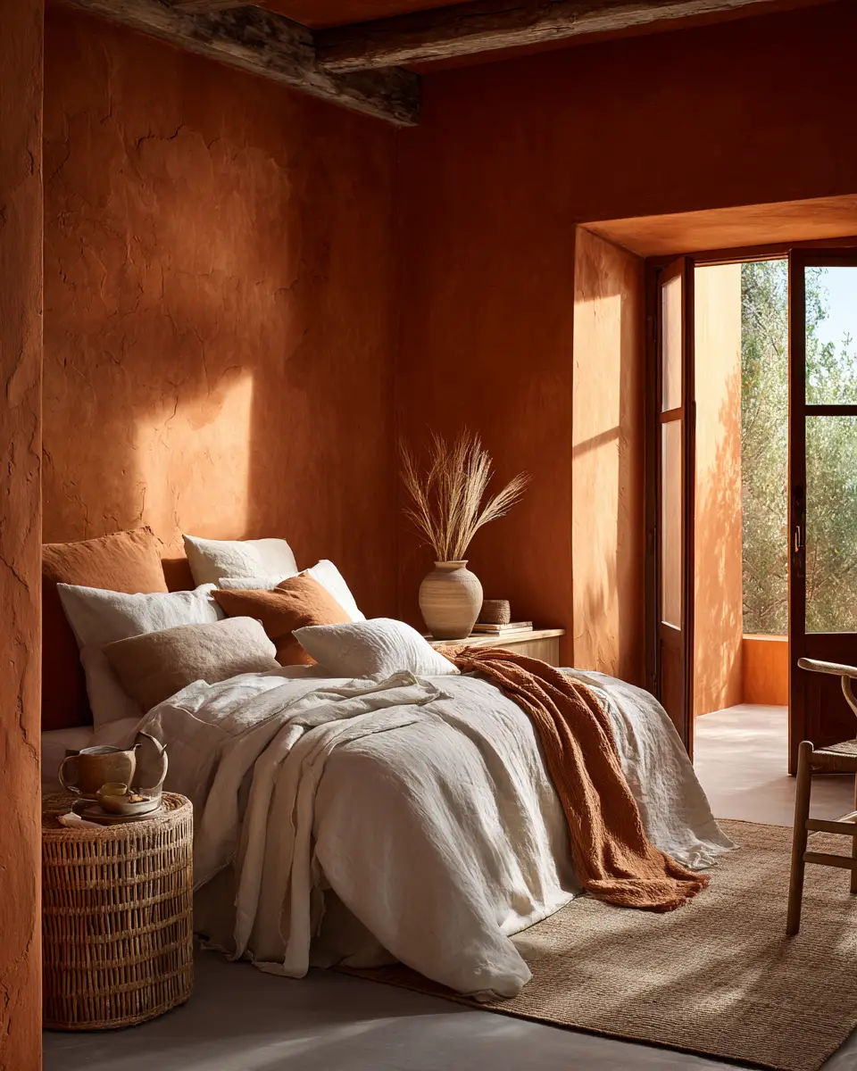 Terracotta Scandinavian Bedroom Decor Ideas