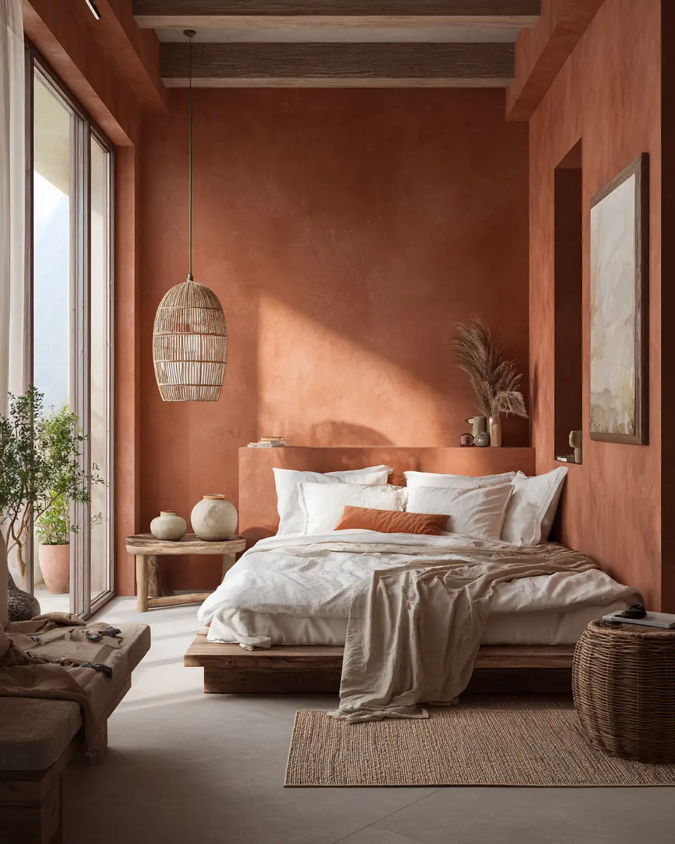 Terracotta Scandinavian Bedroom Decor Ideas
