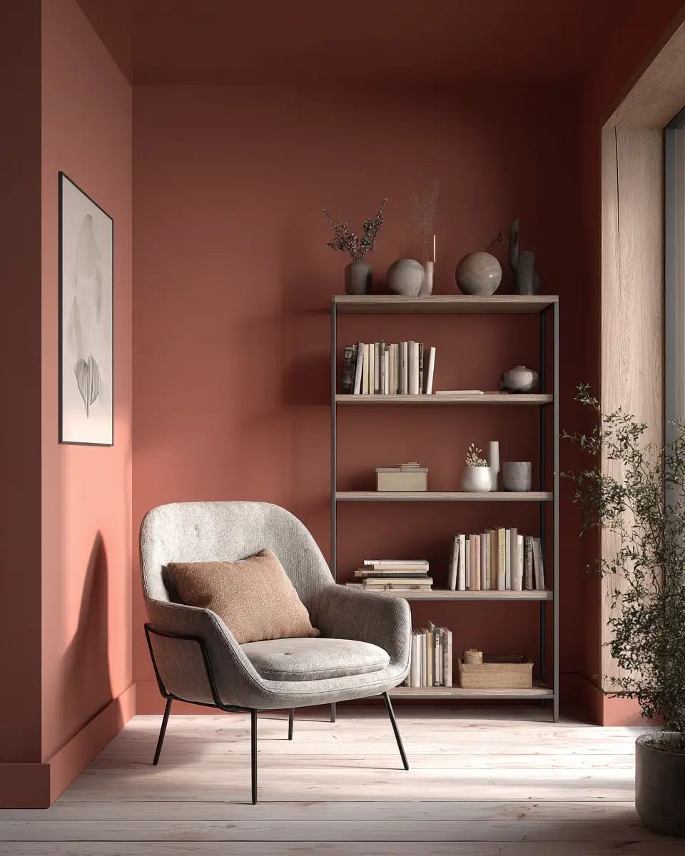 Terracotta Scandinavian Living Room Decor Ideas