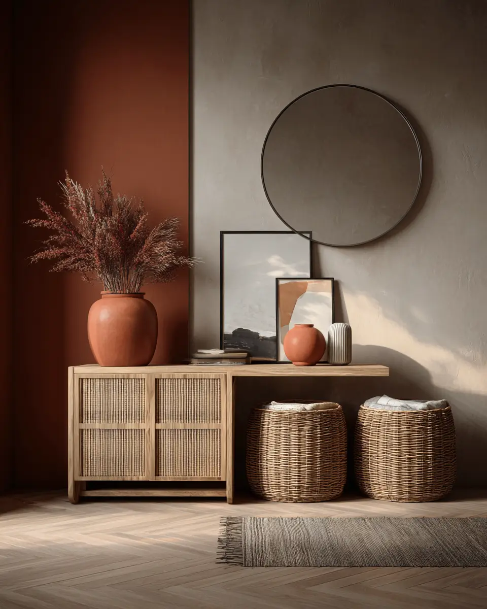 Terracotta Scandinavian Living Room Decor Ideas