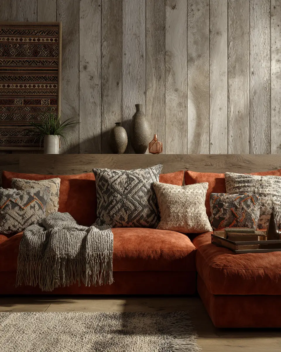 Terracotta Scandinavian Living Room Decor Ideas
