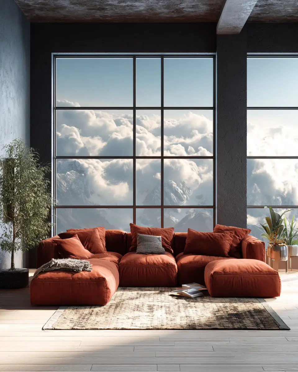 Terracotta Scandinavian Living Room Decor Ideas