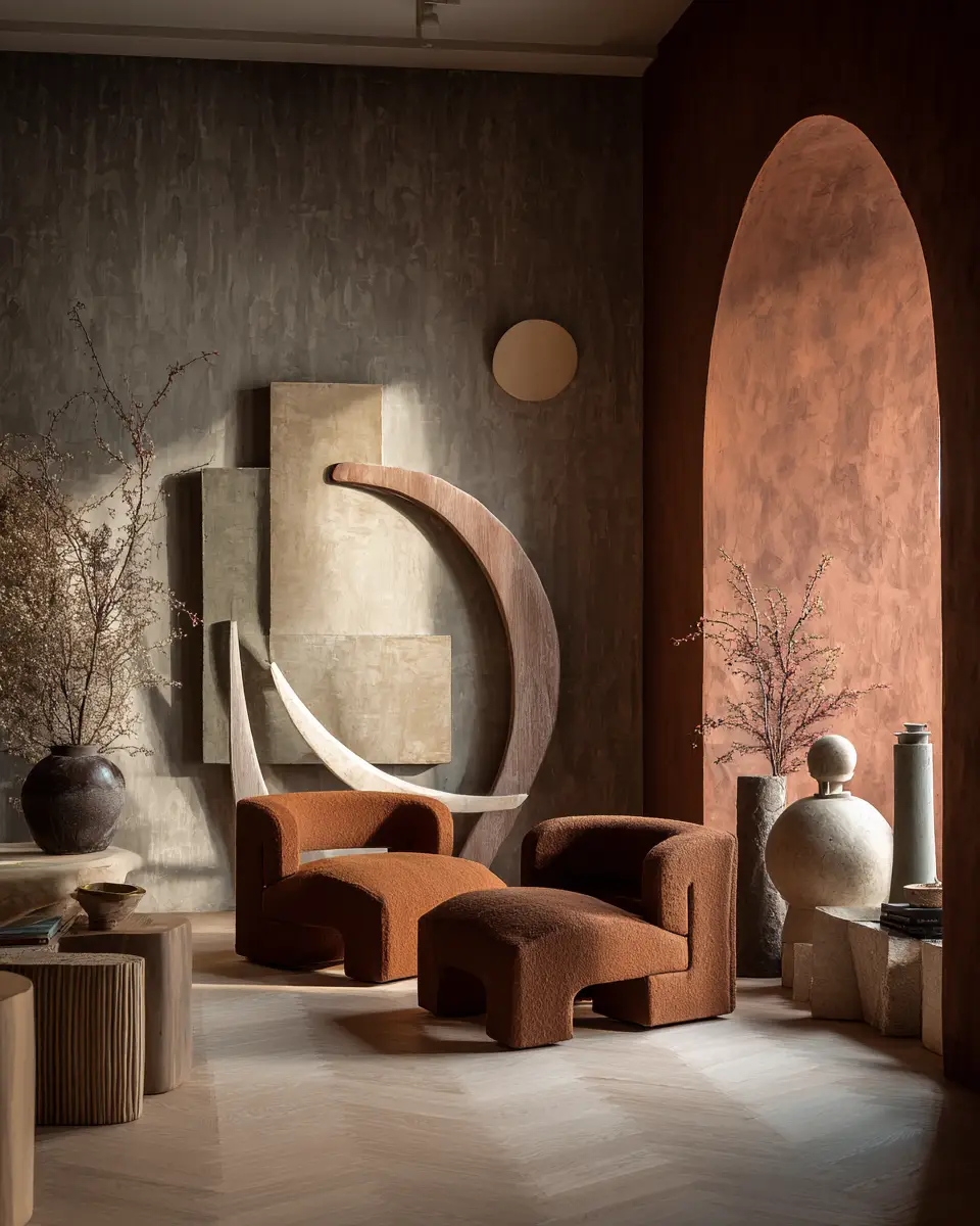 Terracotta Scandinavian Living Room Decor Ideas