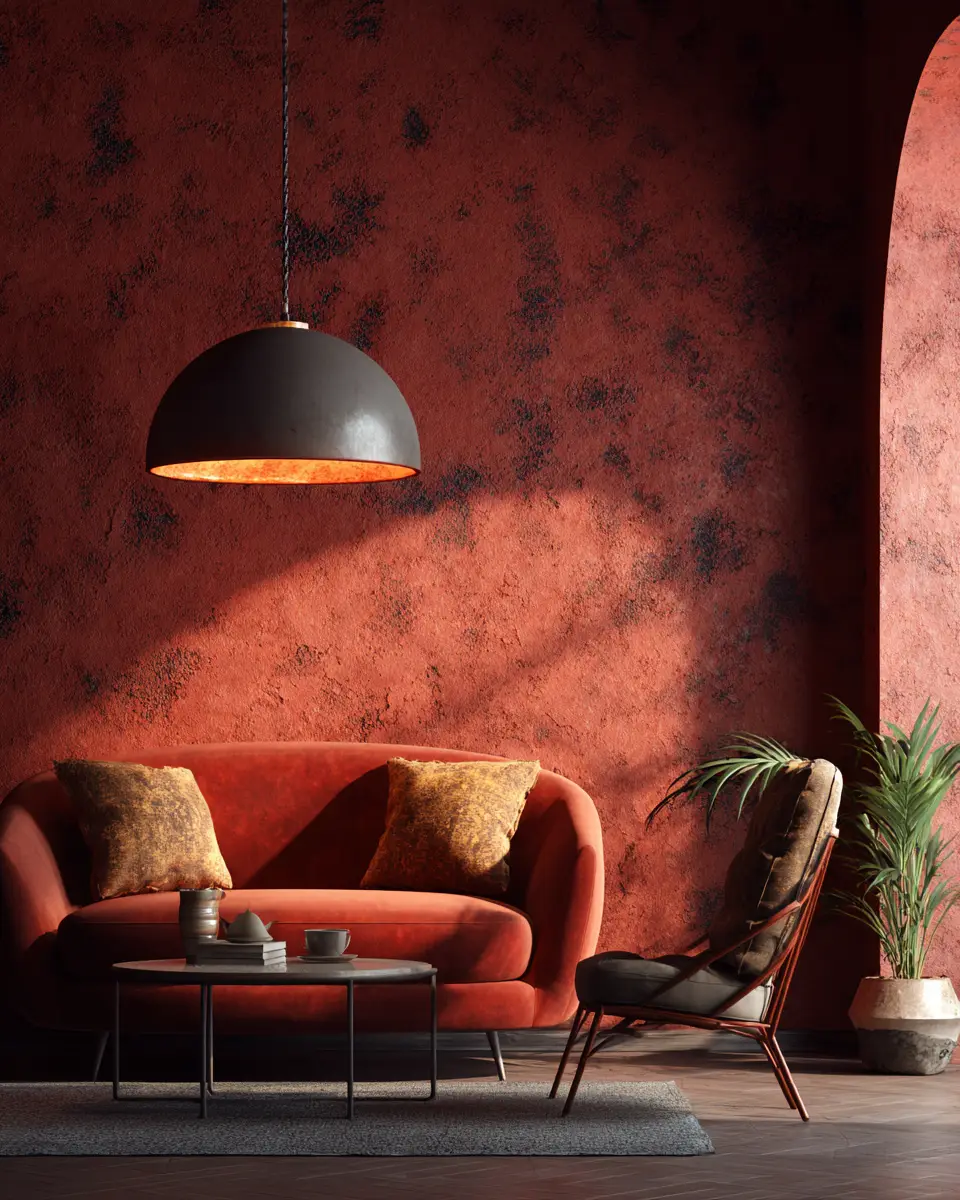 Terracotta Scandinavian Living Room Decor Ideas