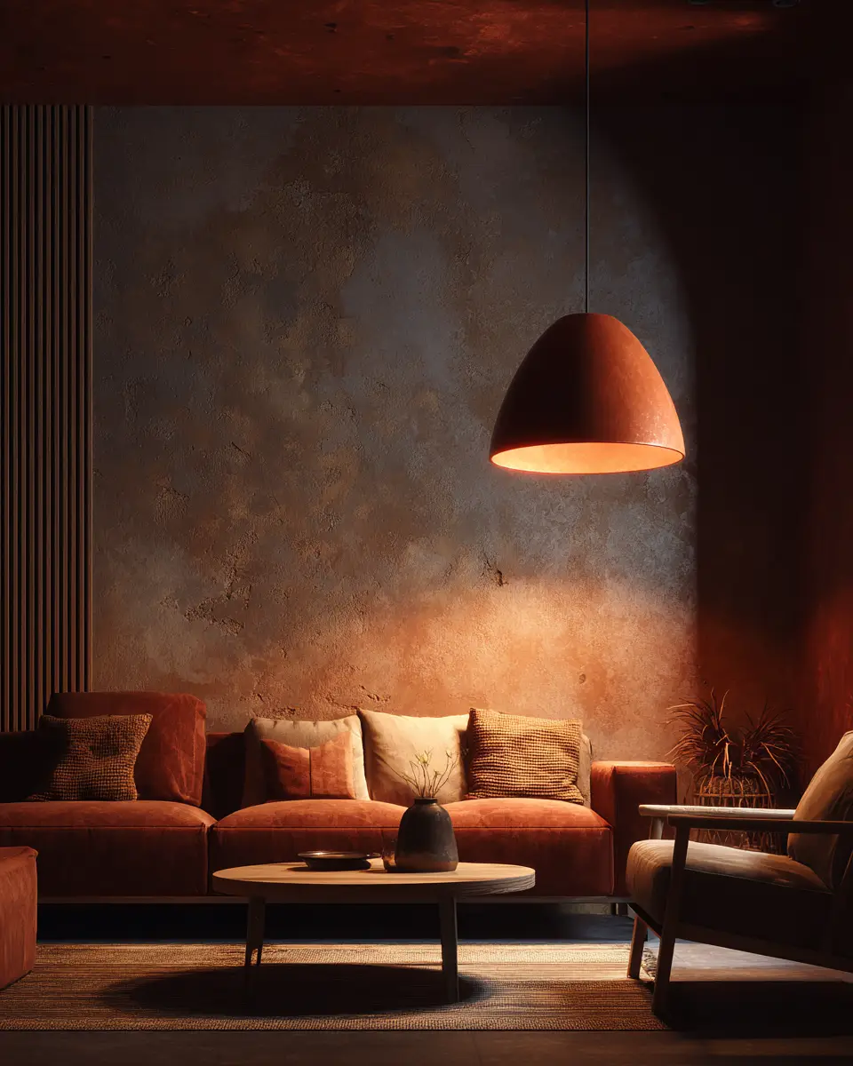 Terracotta Scandinavian Living Room Decor Ideas