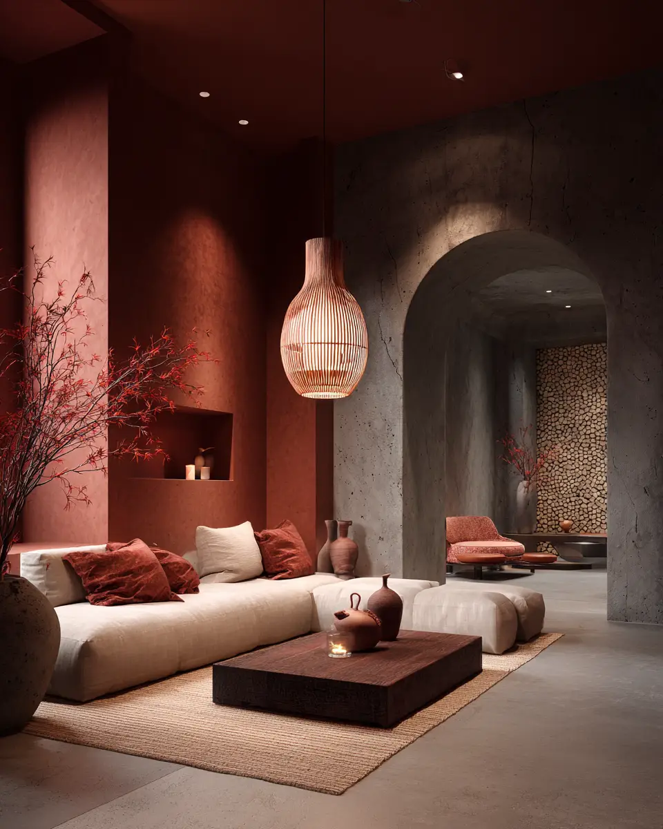 Terracotta Scandinavian Living Room Decor Ideas