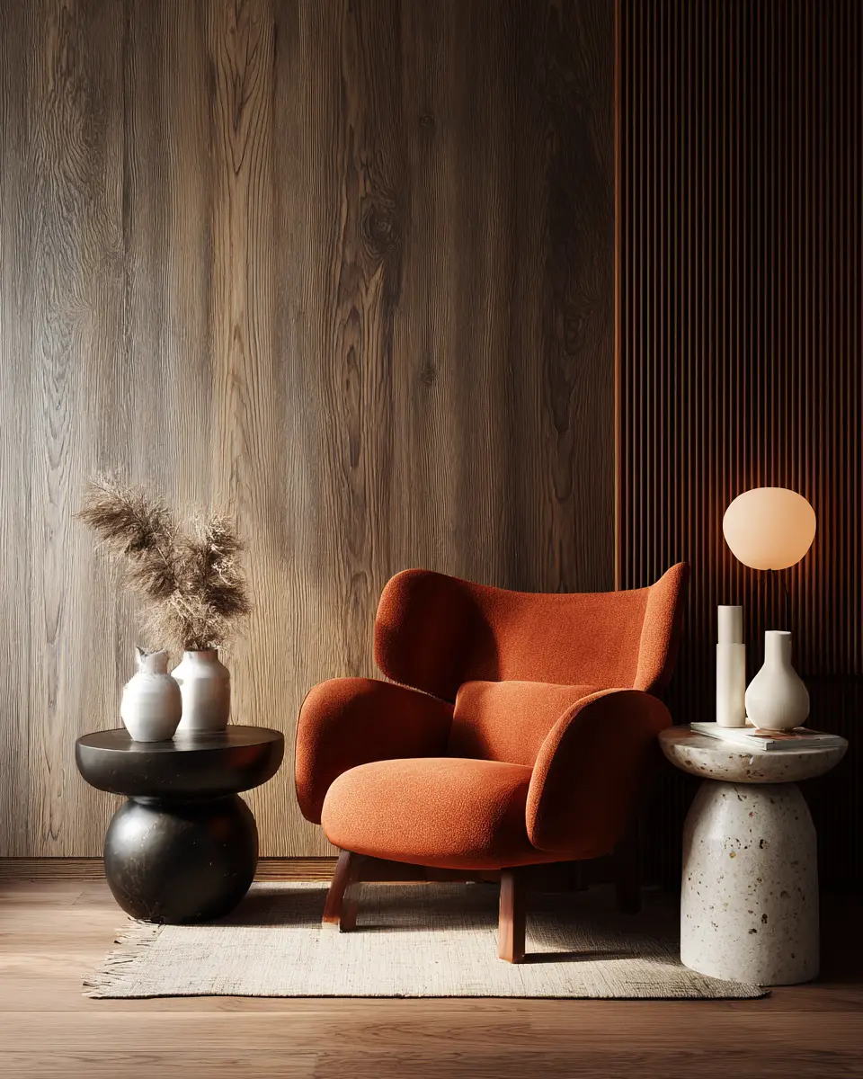 Terracotta Scandinavian Living Room Decor Ideas