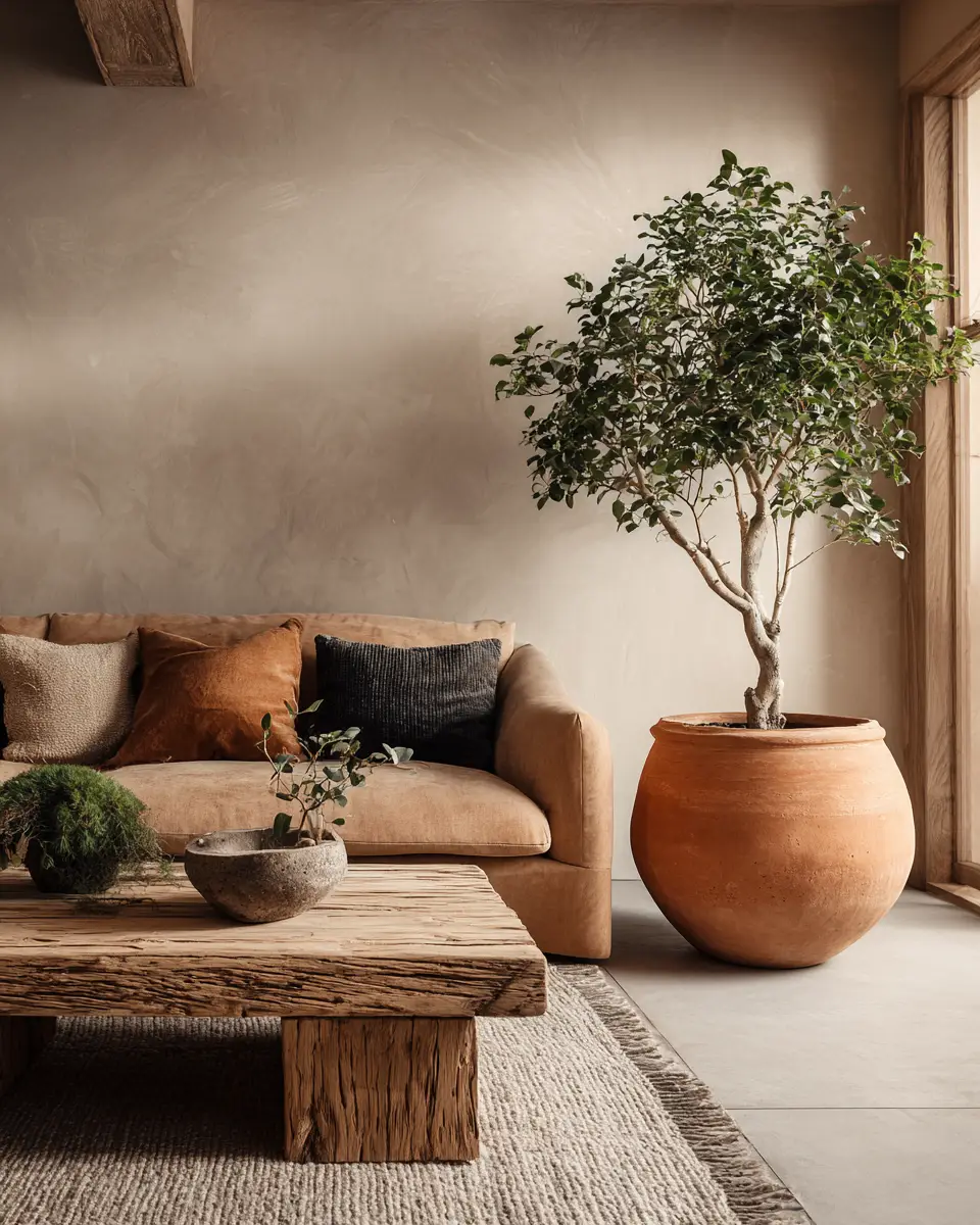 Terracotta Scandinavian Living Room Decor Ideas