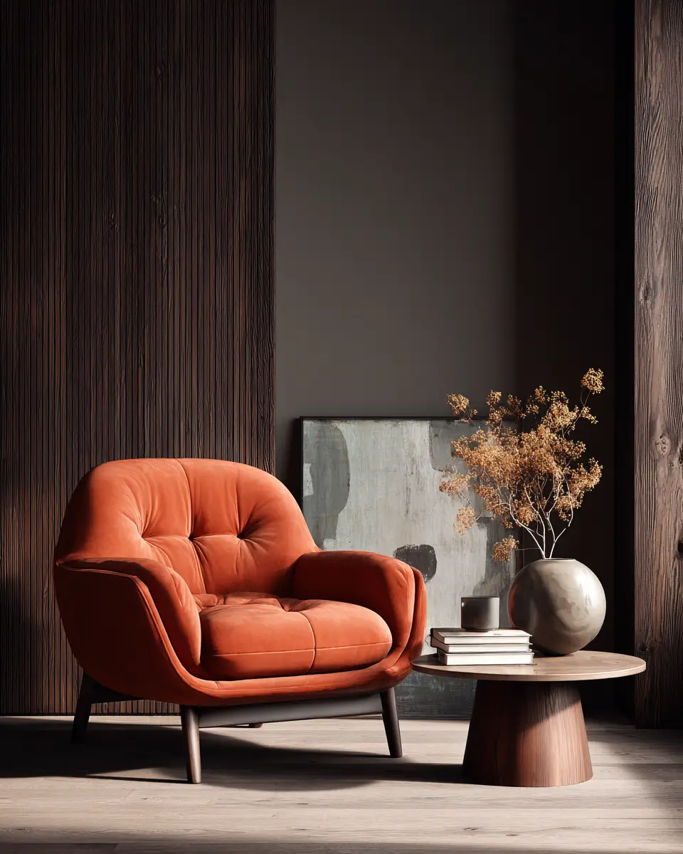 Terracotta Scandinavian Living Room Decor Ideas