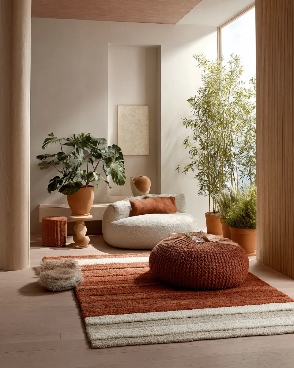 Terracotta Scandinavian Living Room Decor Ideas