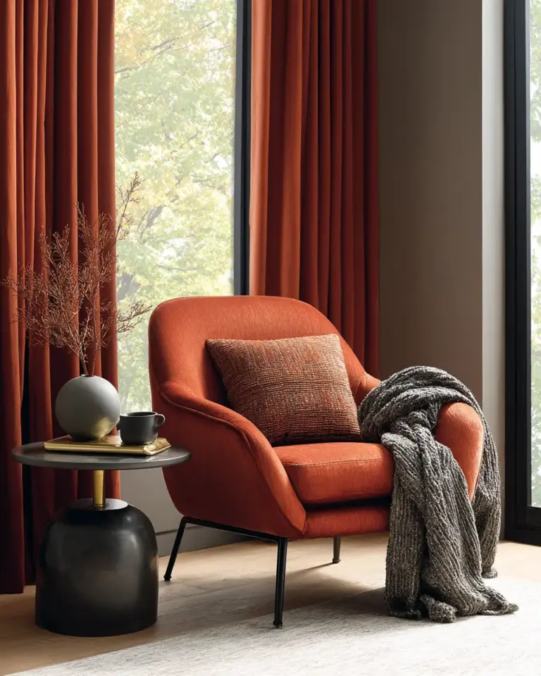 Terracotta Transitional Bedroom Decor Ideas - Featured